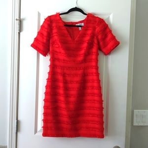 Belle Badgley Mischka Red Fringe Dress